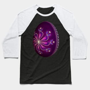 Purple pysanky easter egg Baseball T-Shirt